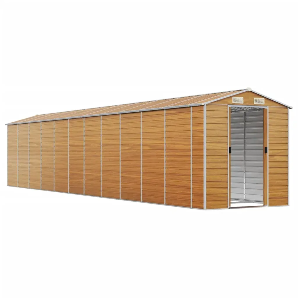 Garden Shed Light Brown 191x980x198 cm Galvanised Steel Price