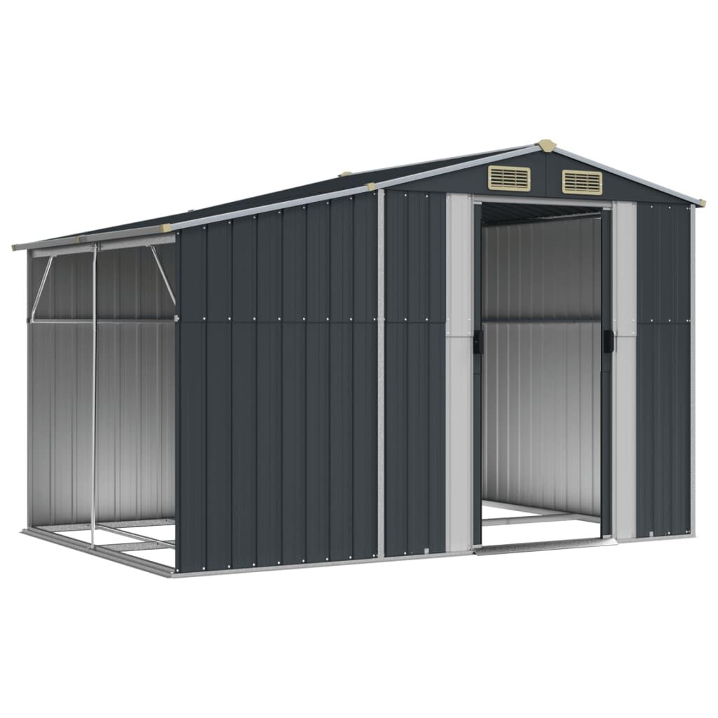 Garden Shed Anthracite 277x192.5x179 cm Galvanised Steel Price