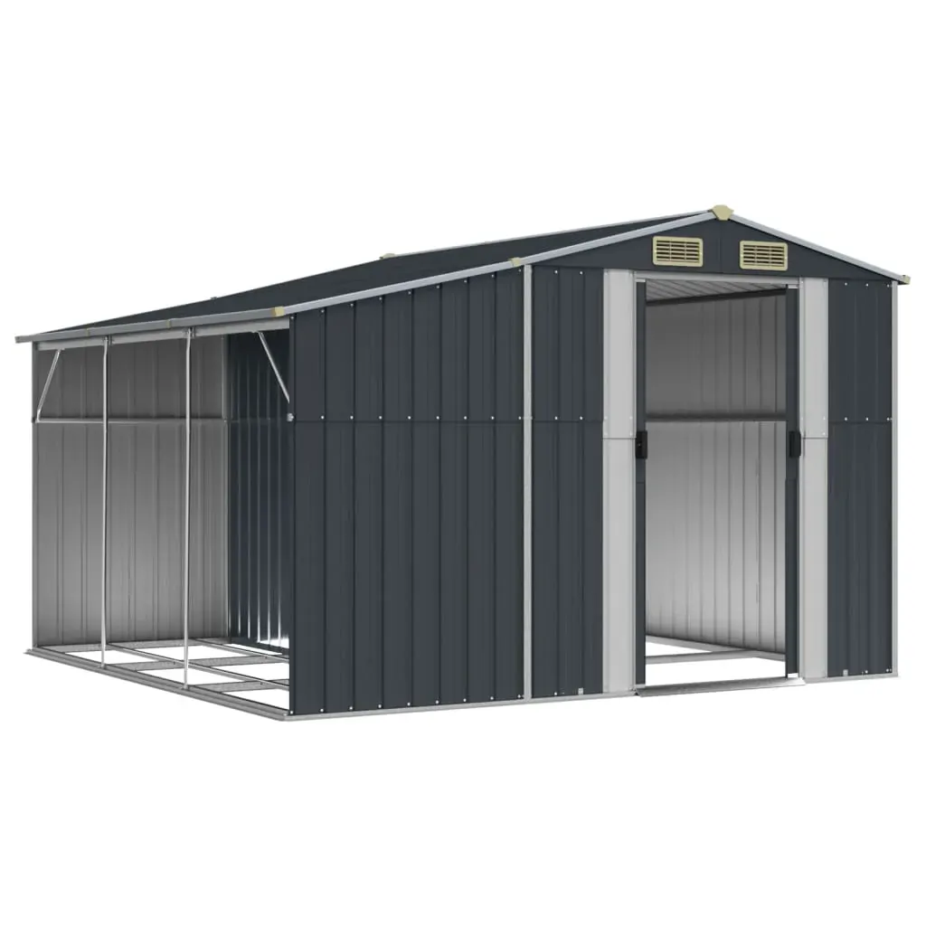 Garden Shed Anthracite 277x279x179 cm Galvanised Steel Price