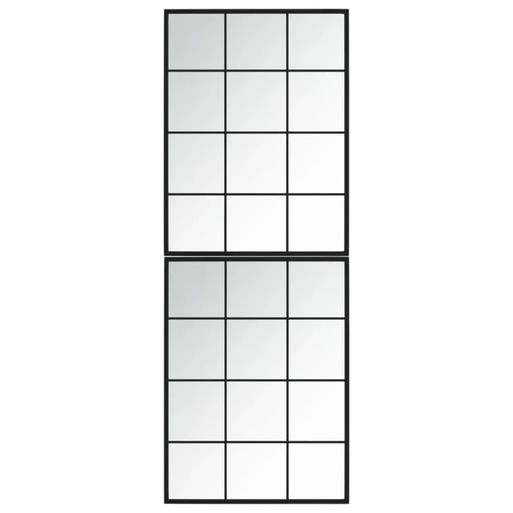 Wall Mirrors 2 pcs Black 80x60 cm Metal Price