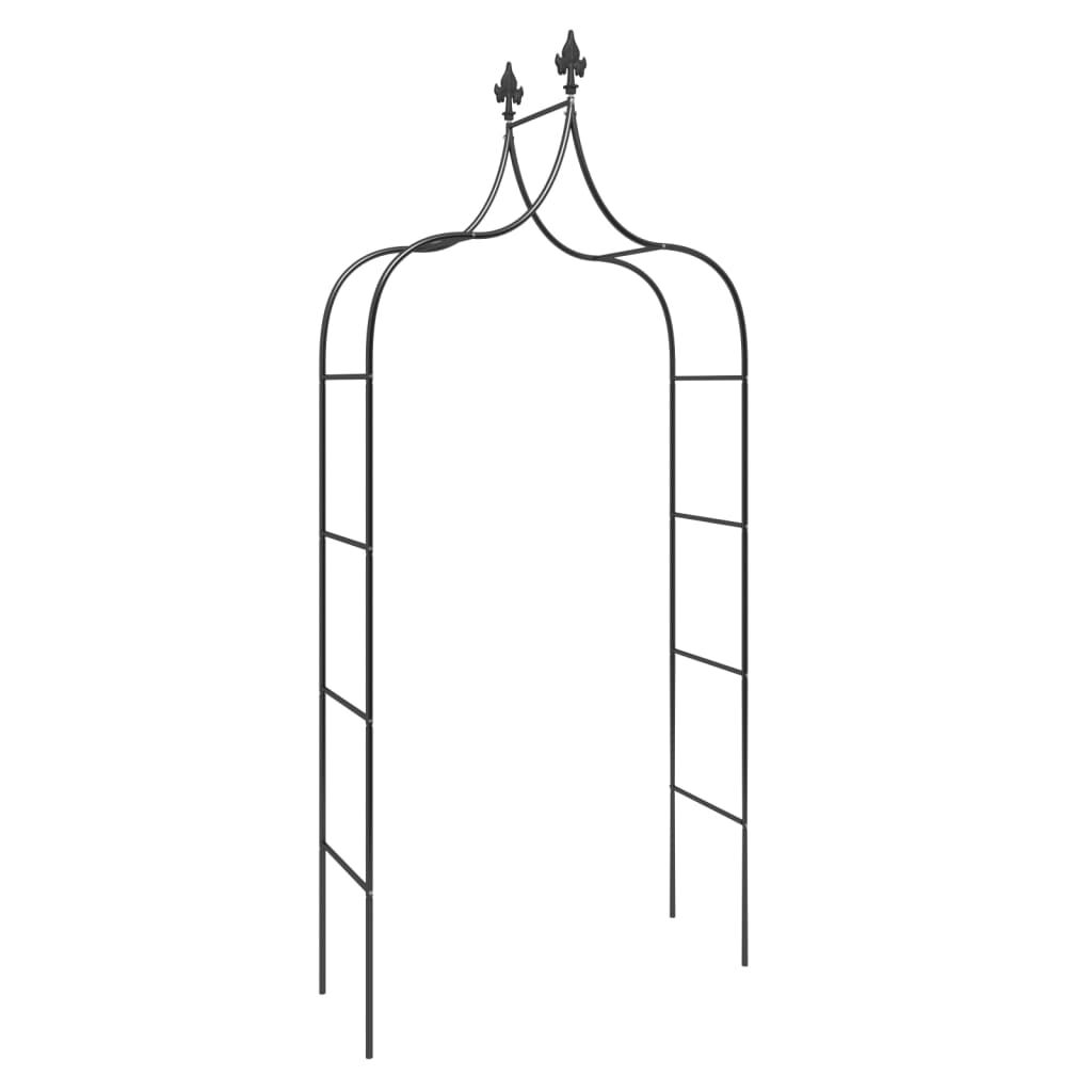 Garden Arches 2 pcs Black 120x38x260 cm Steel Price