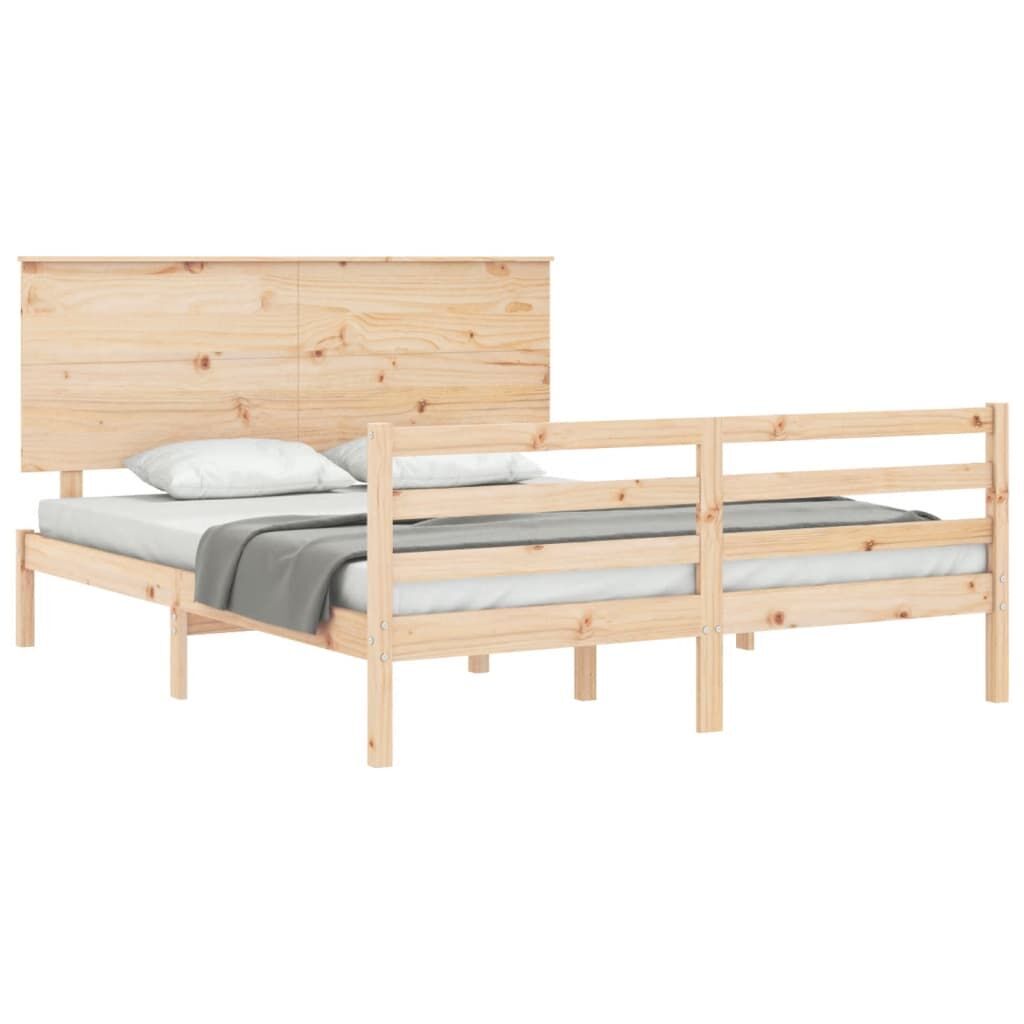 Bed Frame without Mattress 150x200 cm Solid Wood Price