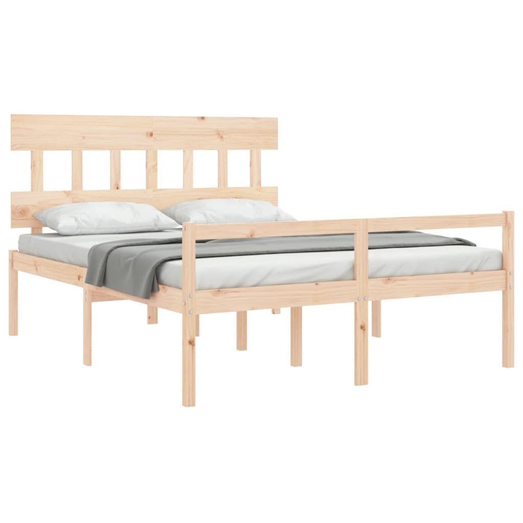 Senior Bed without Mattress 150x200 cm Solid Wood Price