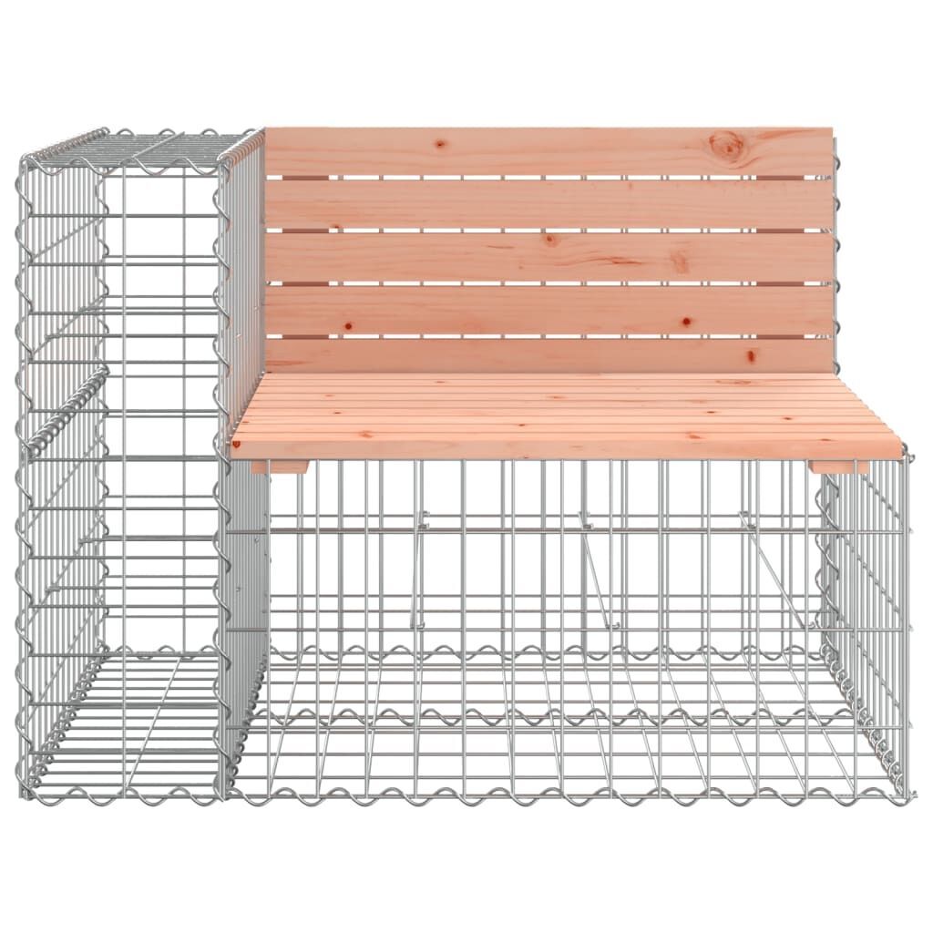 Garden Bench Gabion Design 184x71x65.5 cm Solid Wood Douglas Price