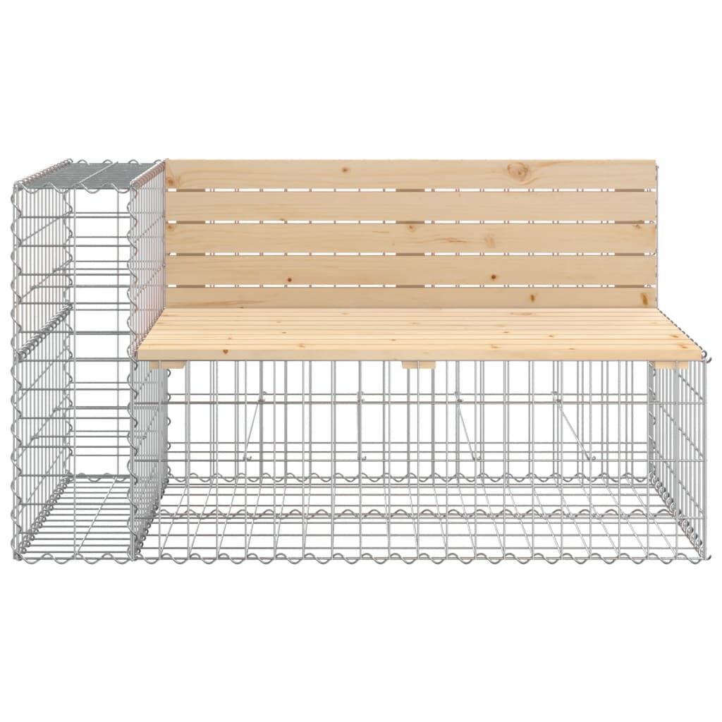 Garden Bench Gabion Design 347x71x65.5 cm Solid Wood Pine Price
