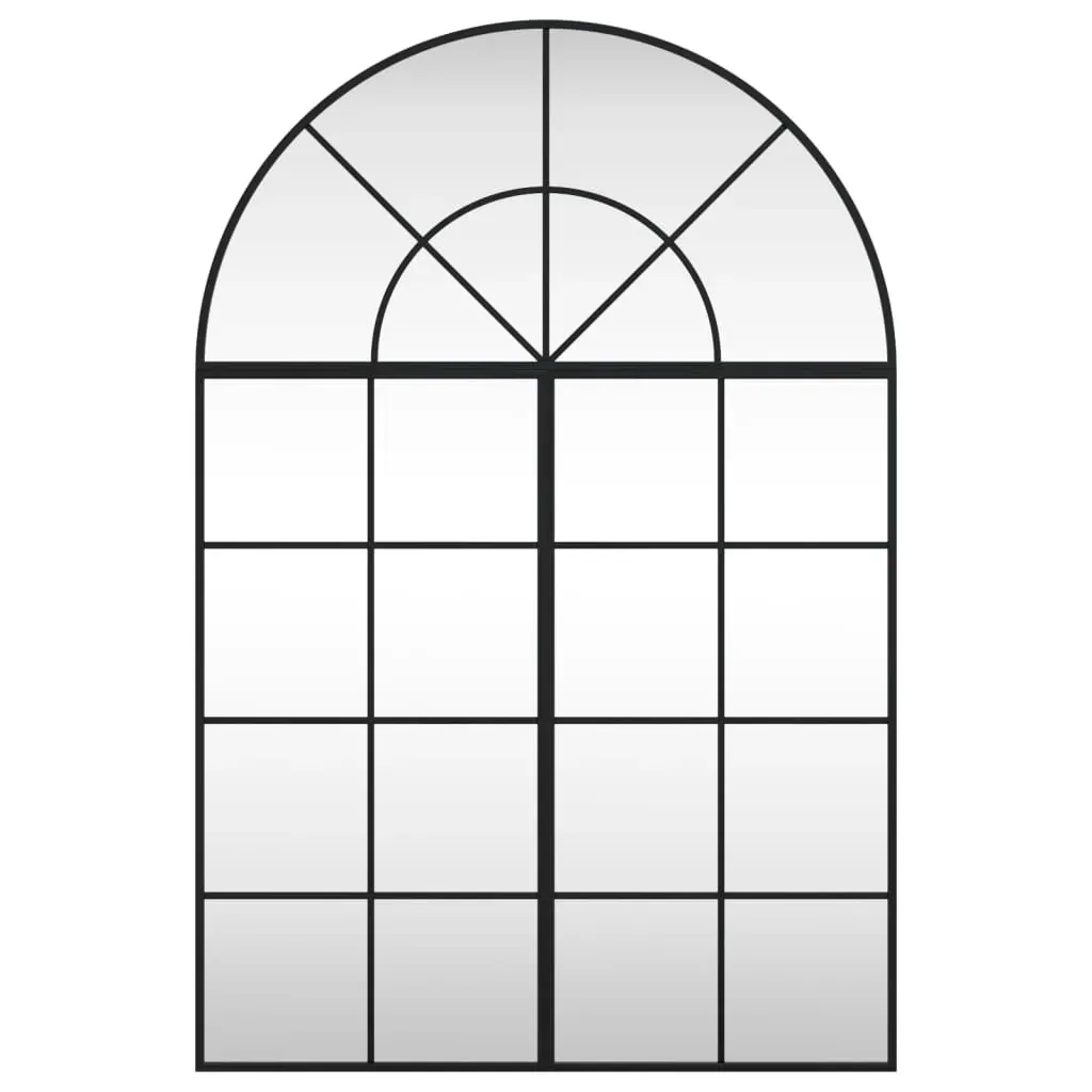 Wall Mirror Black 80x120 cm Arch Iron Price