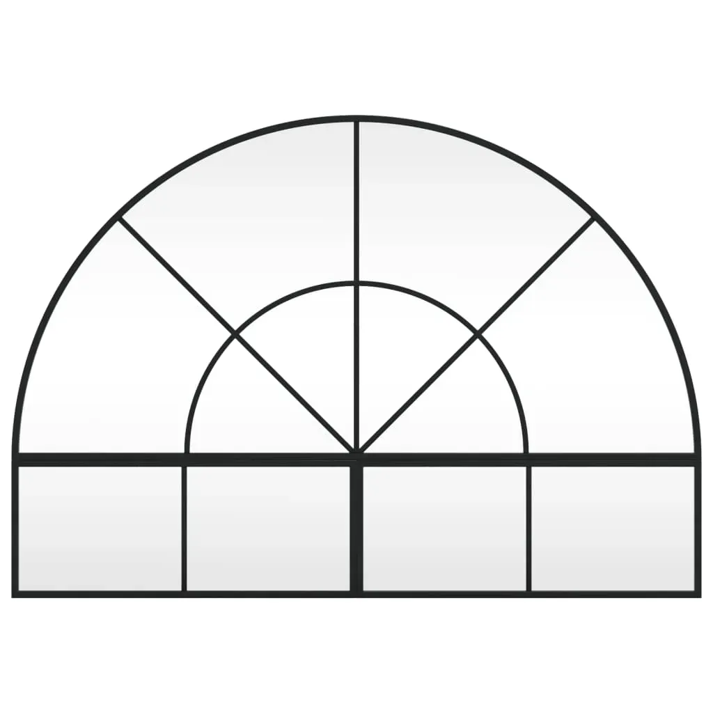 Wall Mirror Black 100x70 cm Arch Iron Price