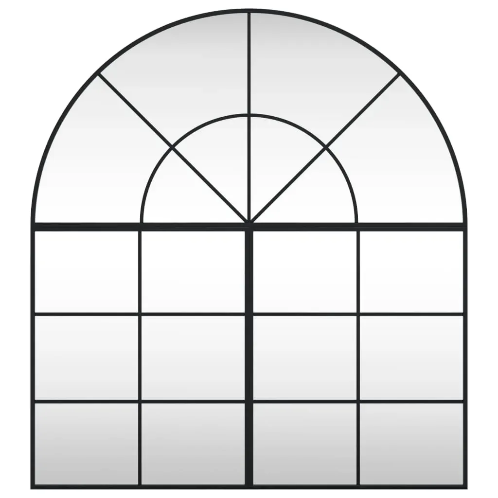 Wall Mirror Black 100x110 cm Arch Iron Price