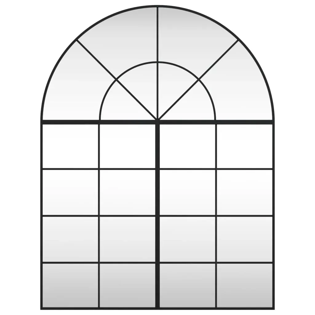 Wall Mirror Black 100x130 cm Arch Iron Price