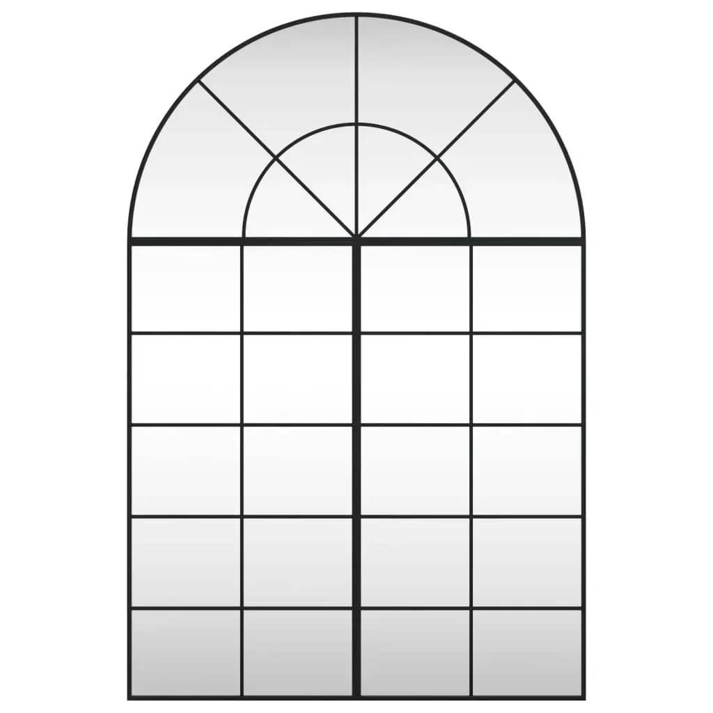 Wall Mirror Black 100x150 cm Arch Iron Price
