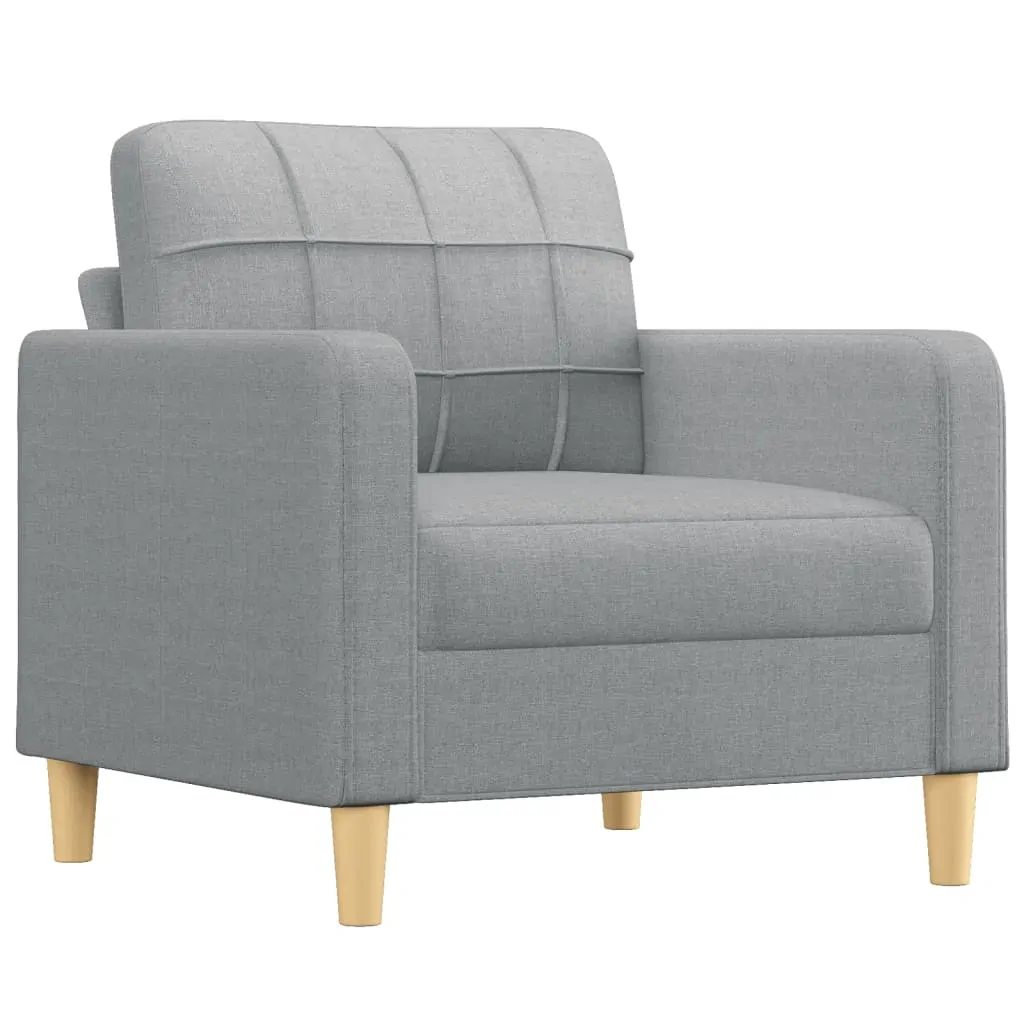 4 Piece Sofa Set with Cushions Light Grey Fabric Price