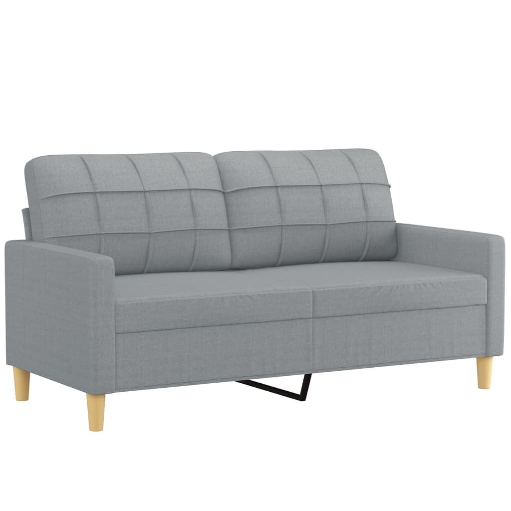 3 Piece Sofa Set with Cushions Light Grey Fabric Price