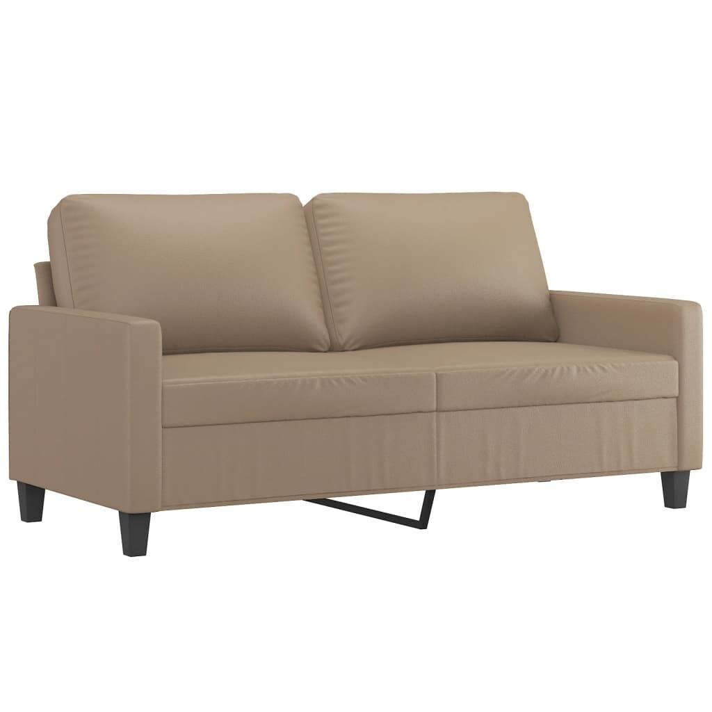 2 Piece Sofa Set with Cushions Cappuccino Faux Leather Price