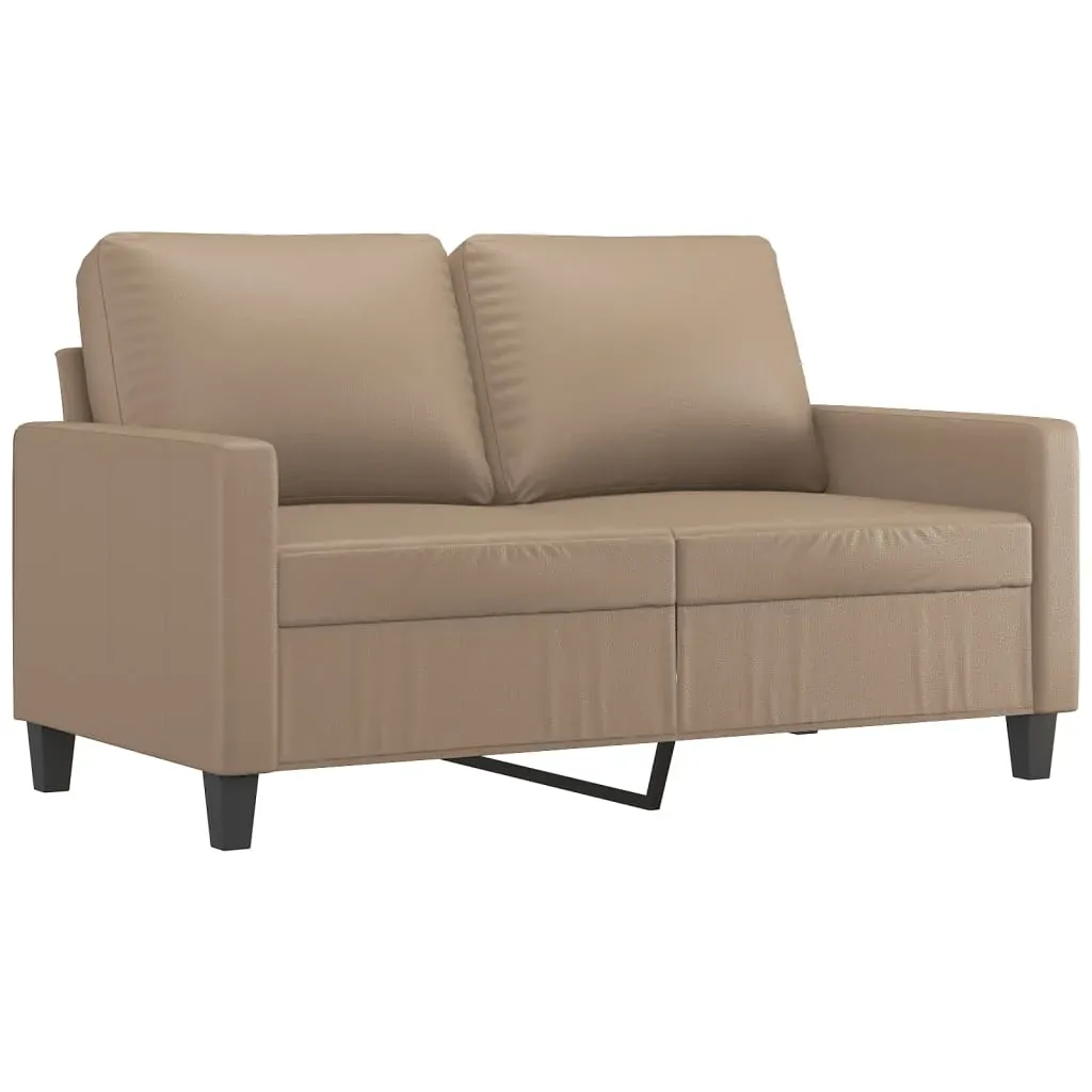 2 Piece Sofa Set with Cushions Cappuccino Faux Leather Price