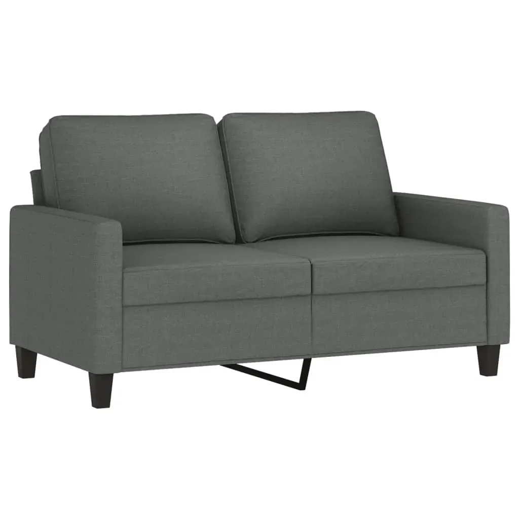 2 Piece Sofa Set with Cushions Dark Grey Fabric Price