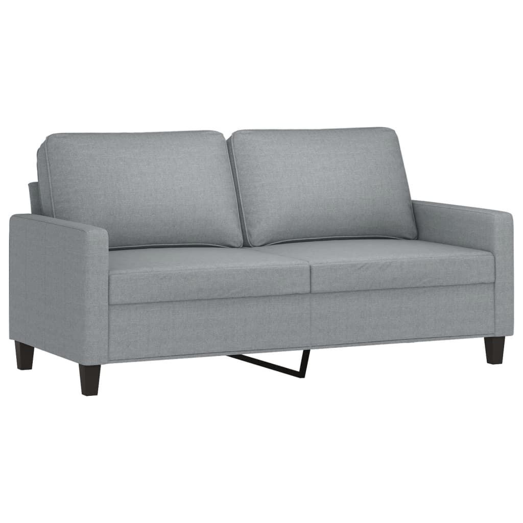 3 Piece Sofa Set with Cushions Light Grey Fabric Price