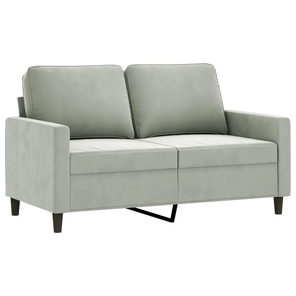 2 Piece Sofa Set with Cushions Light Grey Velvet Price