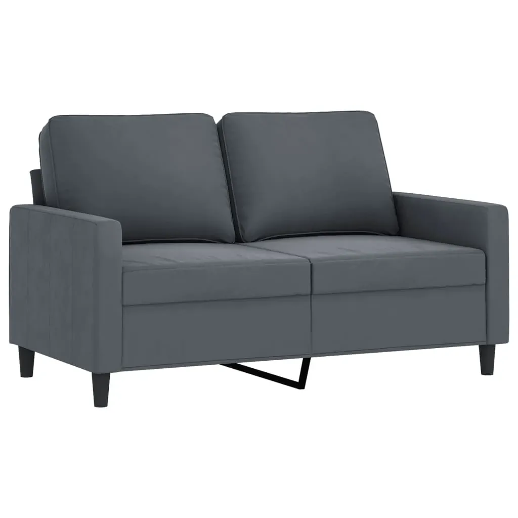 2 Piece Sofa Set with Cushions Dark Grey Velvet Price