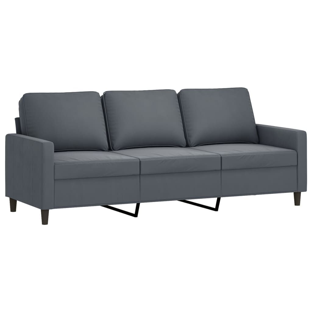 2 Piece Sofa Set with Cushions Dark Grey Velvet Price