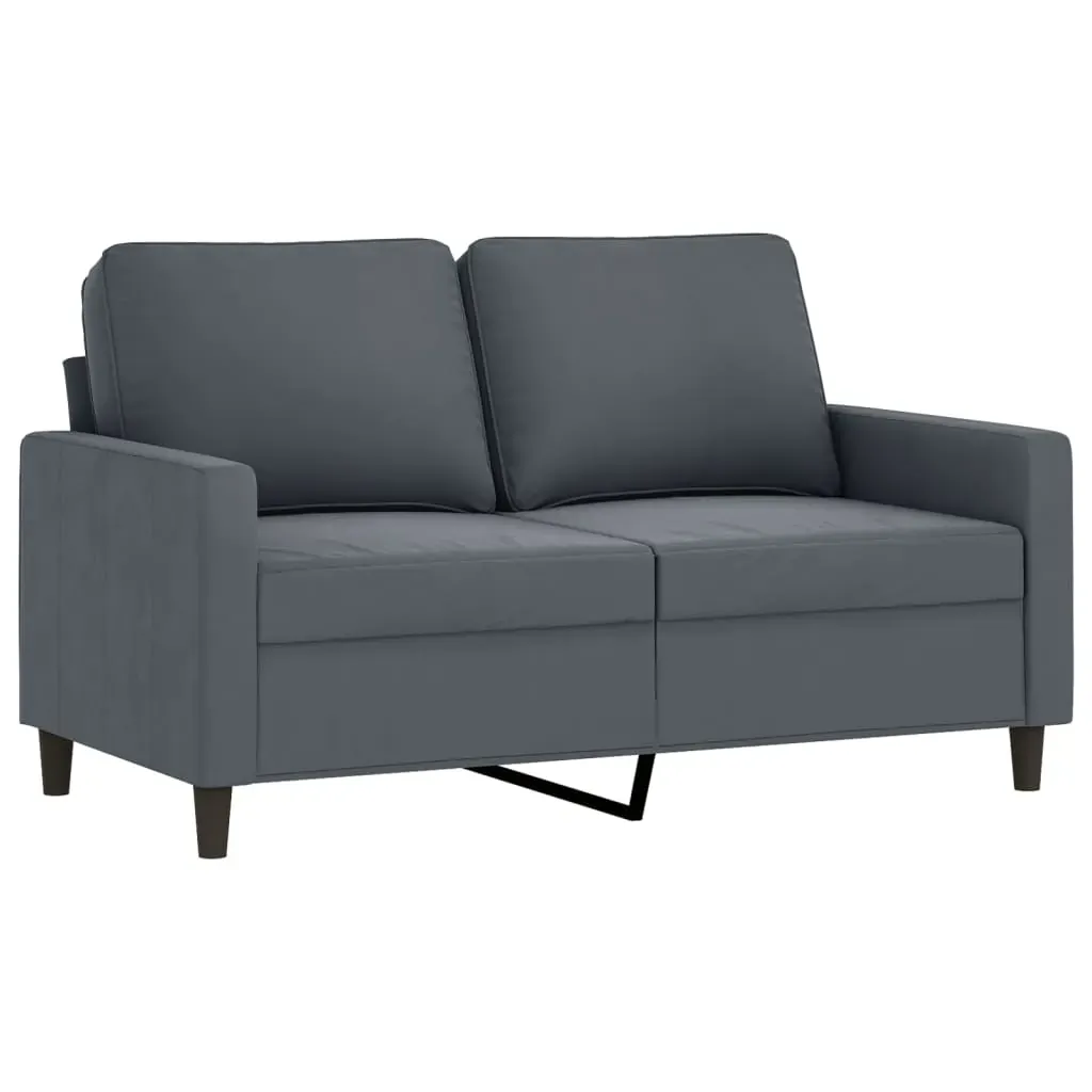 2 Piece Sofa Set with Cushions Dark Grey Velvet Price