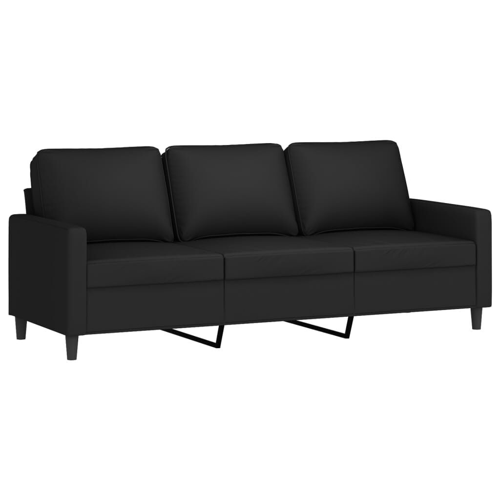 2 Piece Sofa Set with Cushions Black Velvet Price