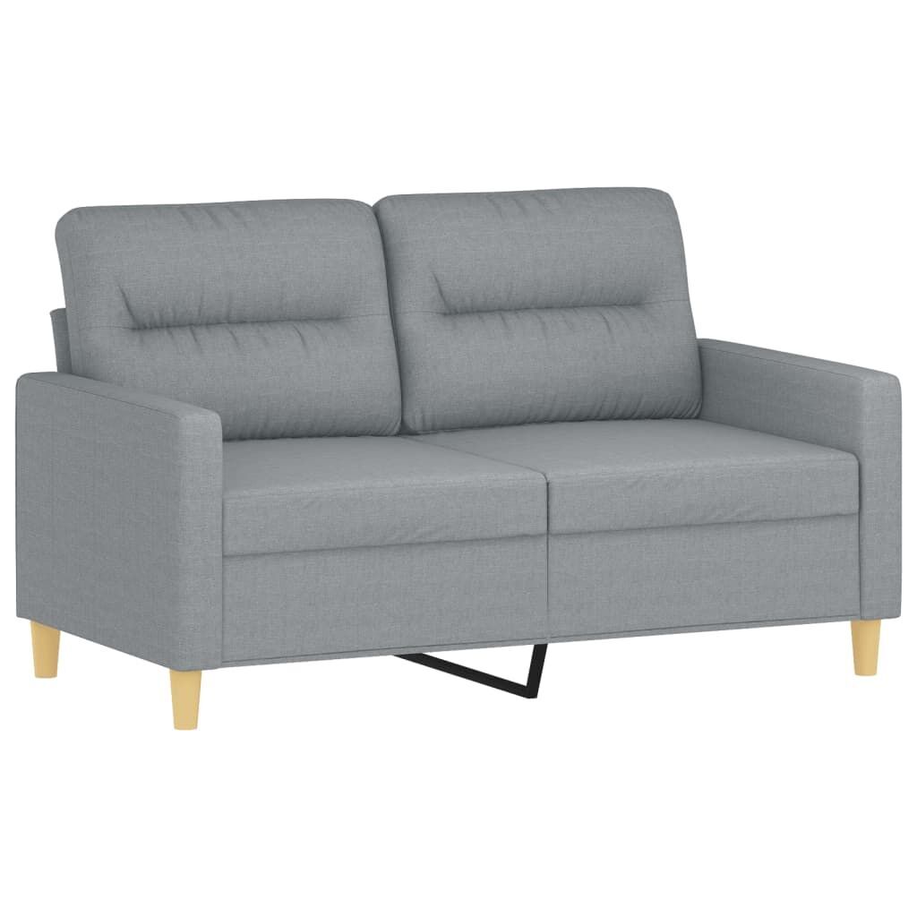 3 Piece Sofa Set with Cushions Light Grey Fabric Price