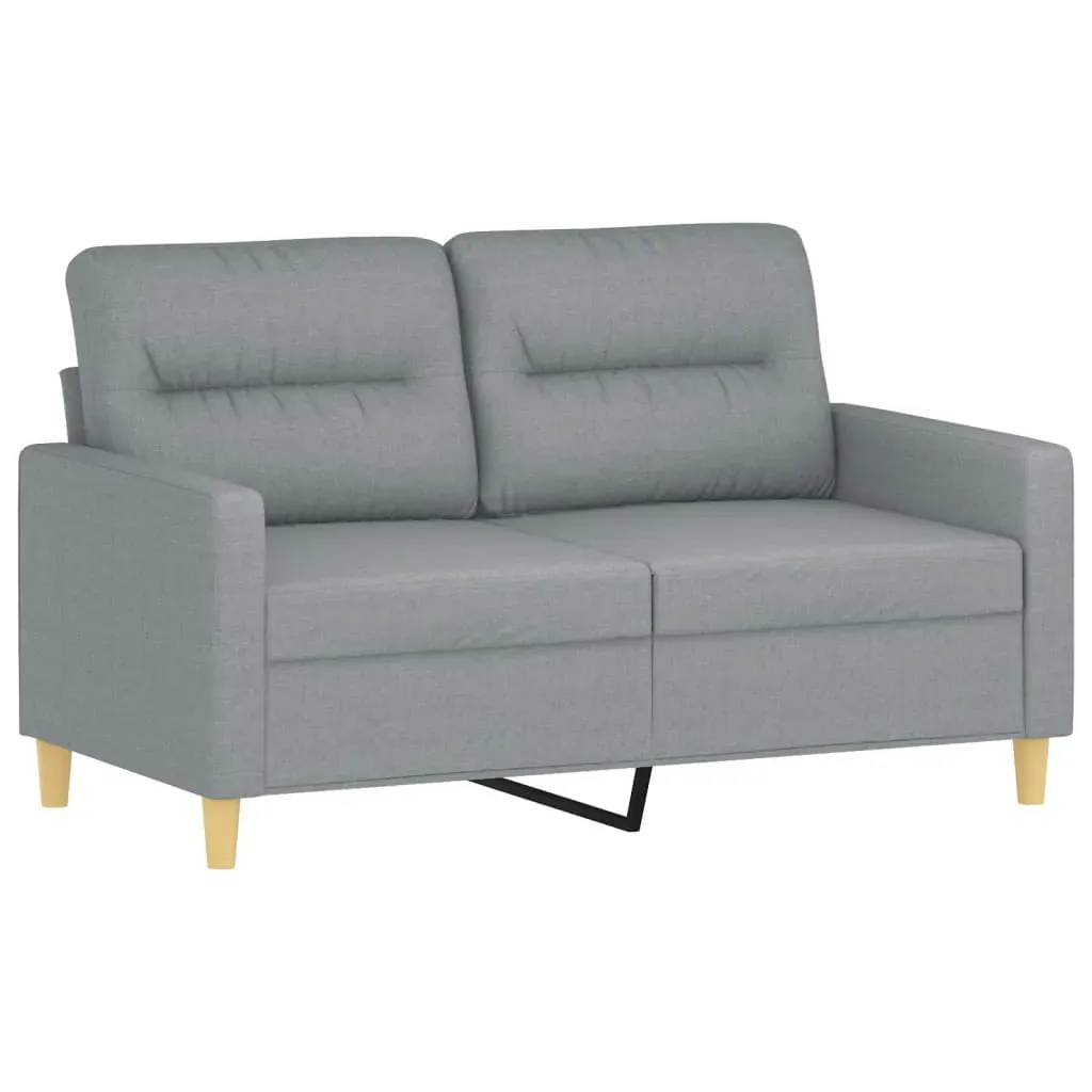 2 Piece Sofa Set with Cushions Light Grey Fabric Price