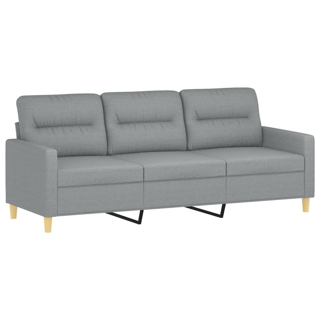2 Piece Sofa Set with Cushions Light Grey Fabric Price