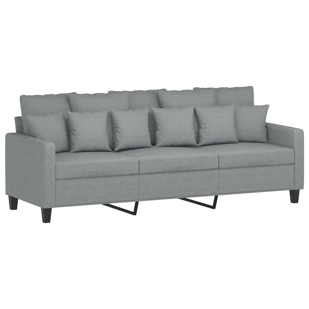 2 Piece Sofa Set with Cushions Light Grey Fabric Price