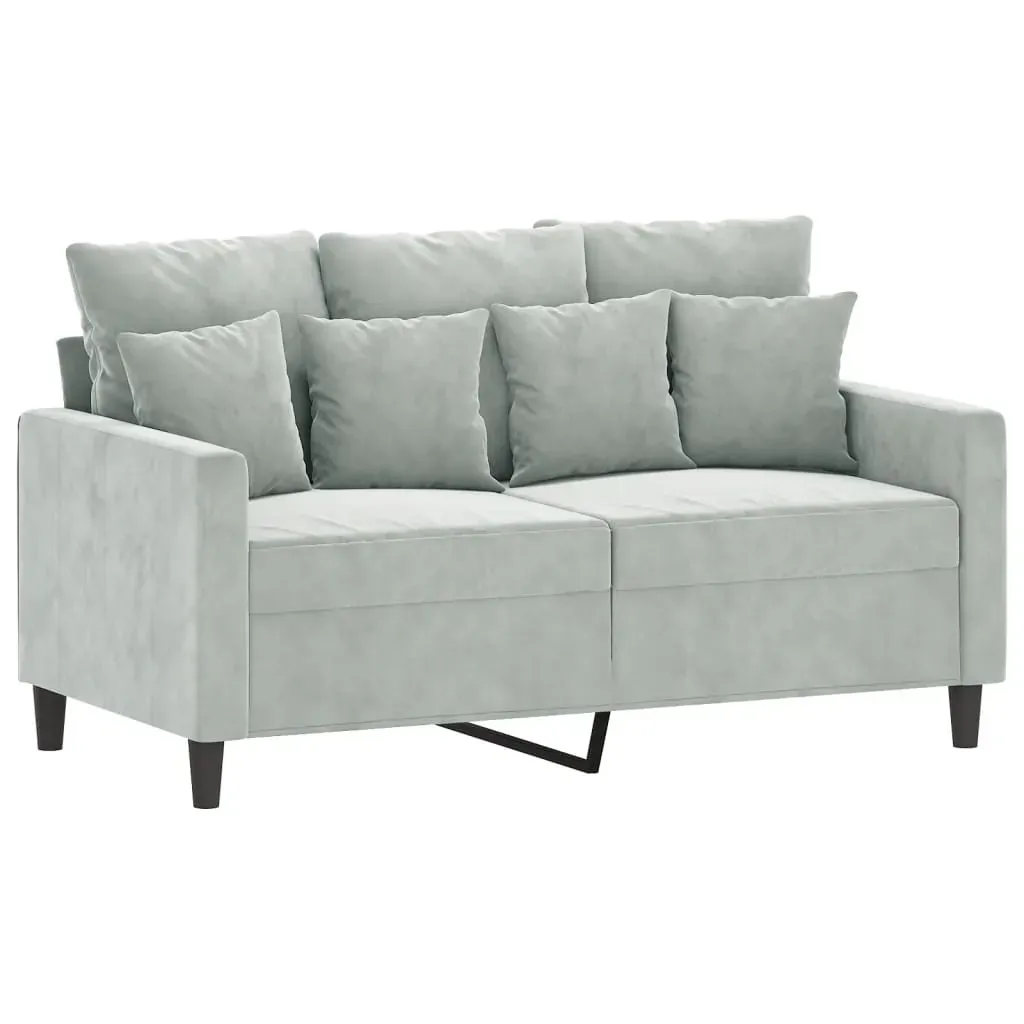3 Piece Sofa Set with Cushions Light Grey Velvet Price