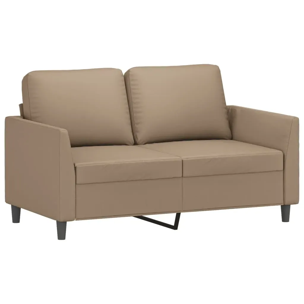 2 Piece Sofa Set with Cushions Cappuccino Faux Leather Price