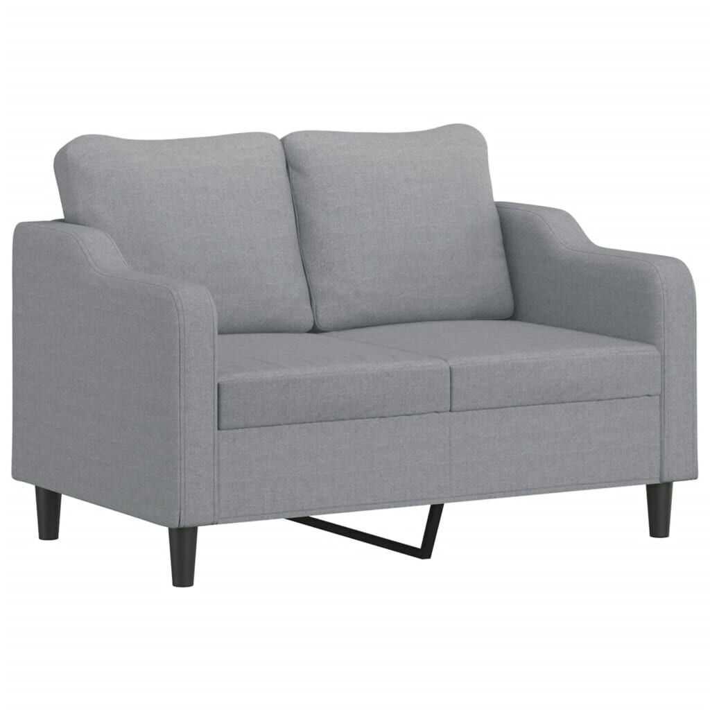 3 Piece Sofa Set with Cushions Light Grey Fabric Price