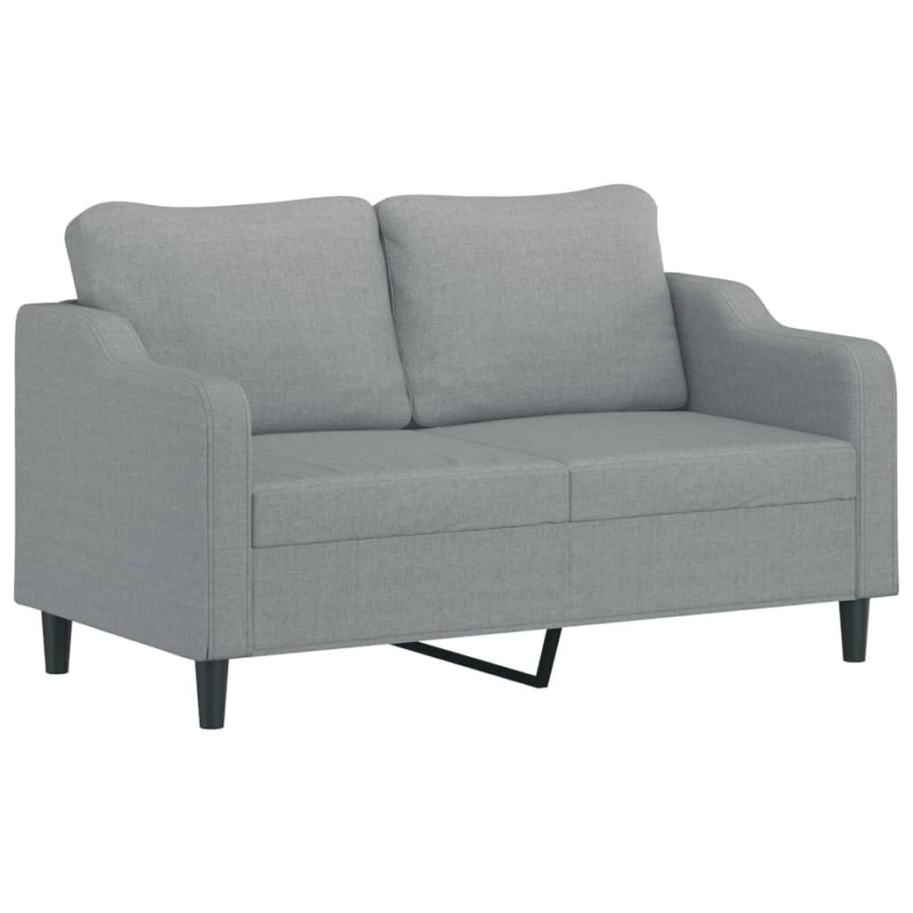 2 Piece Sofa Set with Cushions Light Grey Fabric Price