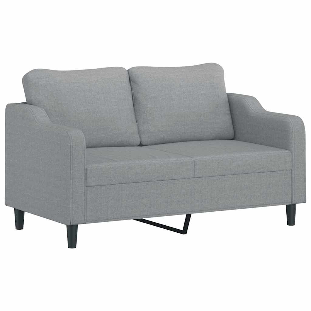 2 Piece Sofa Set with Pillows Light Grey Fabric Price