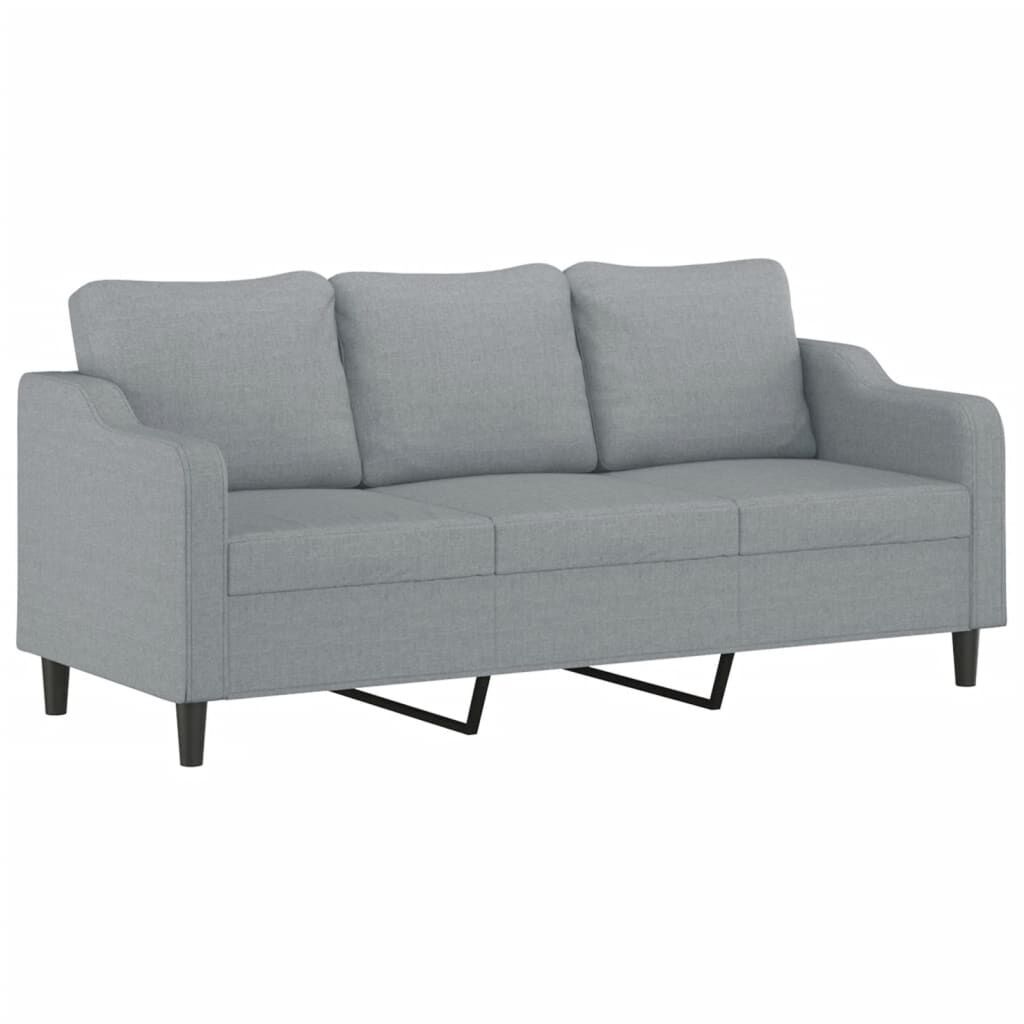 2 Piece Sofa Set with Cushions Light Grey Fabric Price