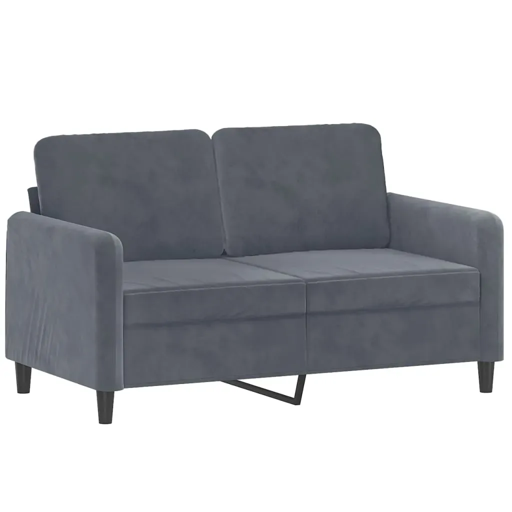 2 Piece Sofa Set with Pillows Dark Grey Velvet Price