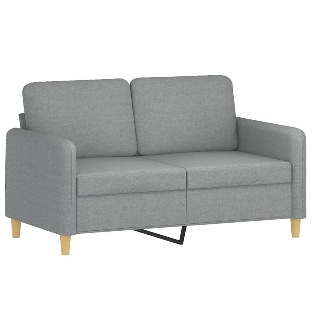 3 Piece Sofa Set with Cushions Light Grey Fabric Price