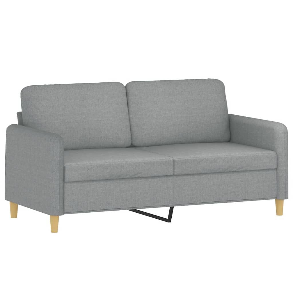 2 Piece Sofa Set with Cushions Light Grey Fabric Price