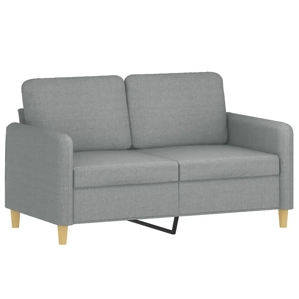 2 Piece Sofa Set with Pillows Light Grey Fabric Price