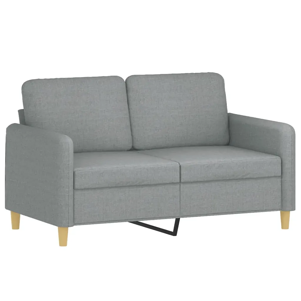 3 Piece Sofa Set with Pillows Light Grey Fabric Price