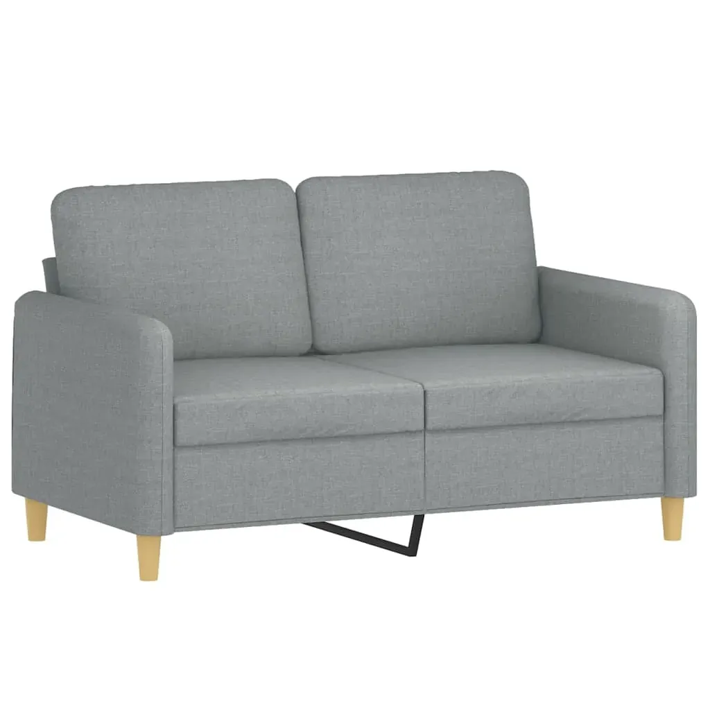 2 Piece Sofa Set with Pillows Light Grey Fabric Price
