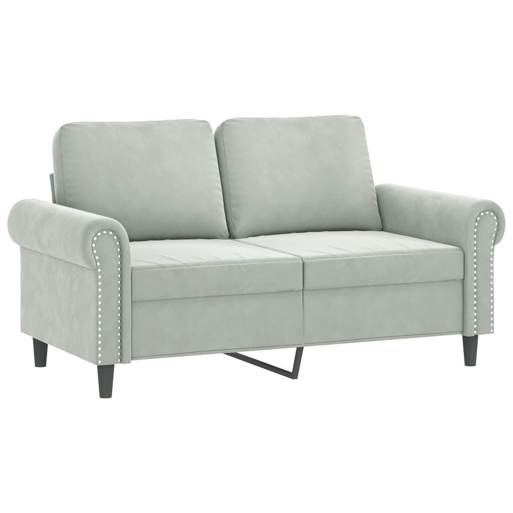4 Piece Sofa Set with Cushions Light Grey Velvet Price