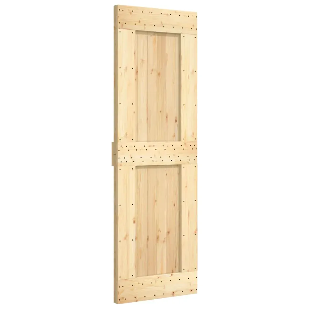 Sliding Door with Hardware Set 70x210 cm Solid Wood Pine Price