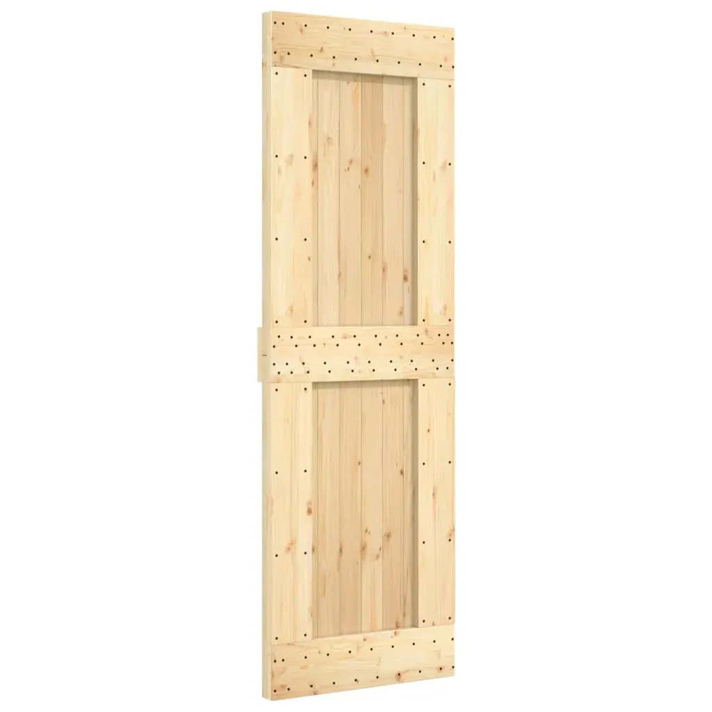 Sliding Door with Hardware Set 70x210 cm Solid Wood Pine Price