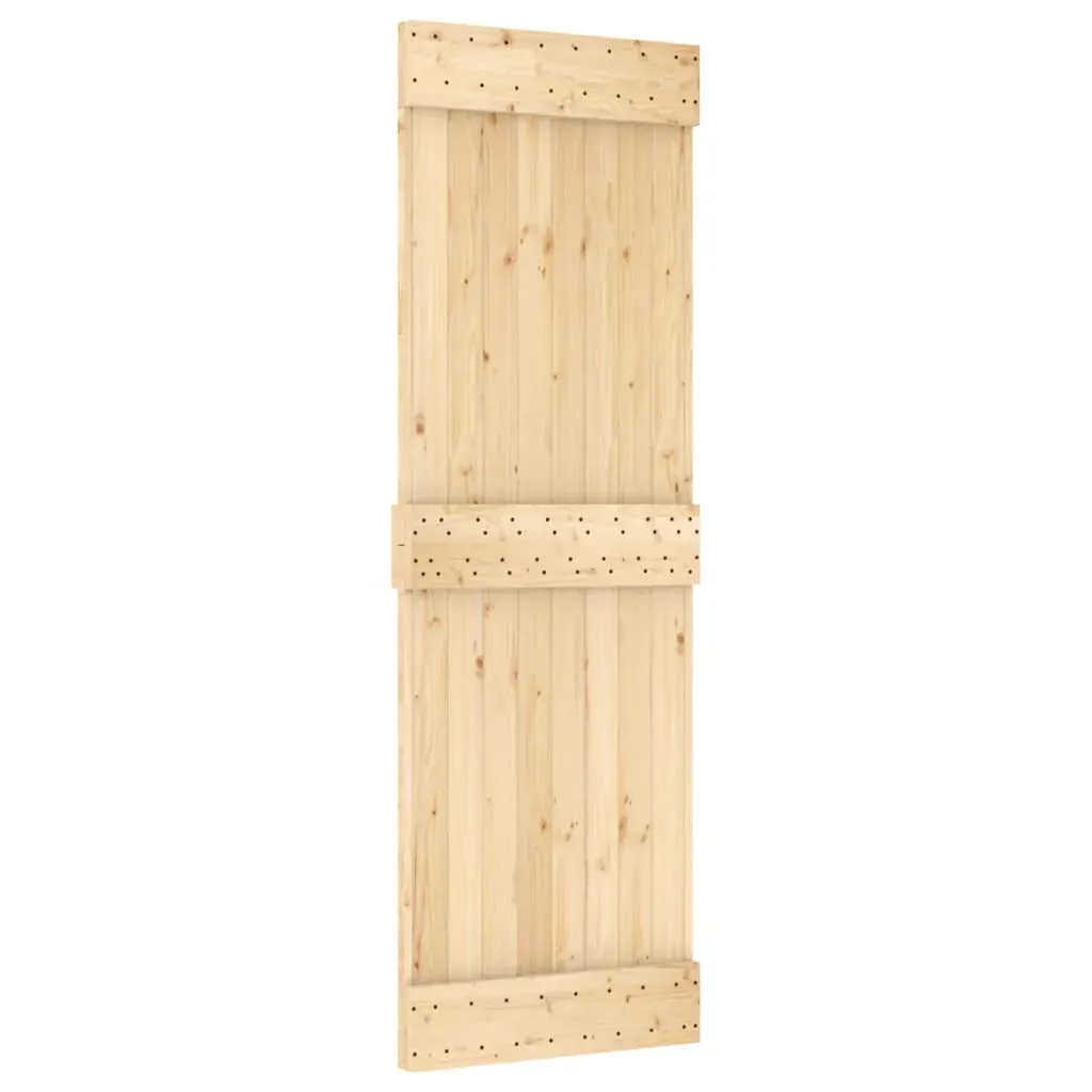Sliding Door with Hardware Set 70x210 cm Solid Wood Pine Price