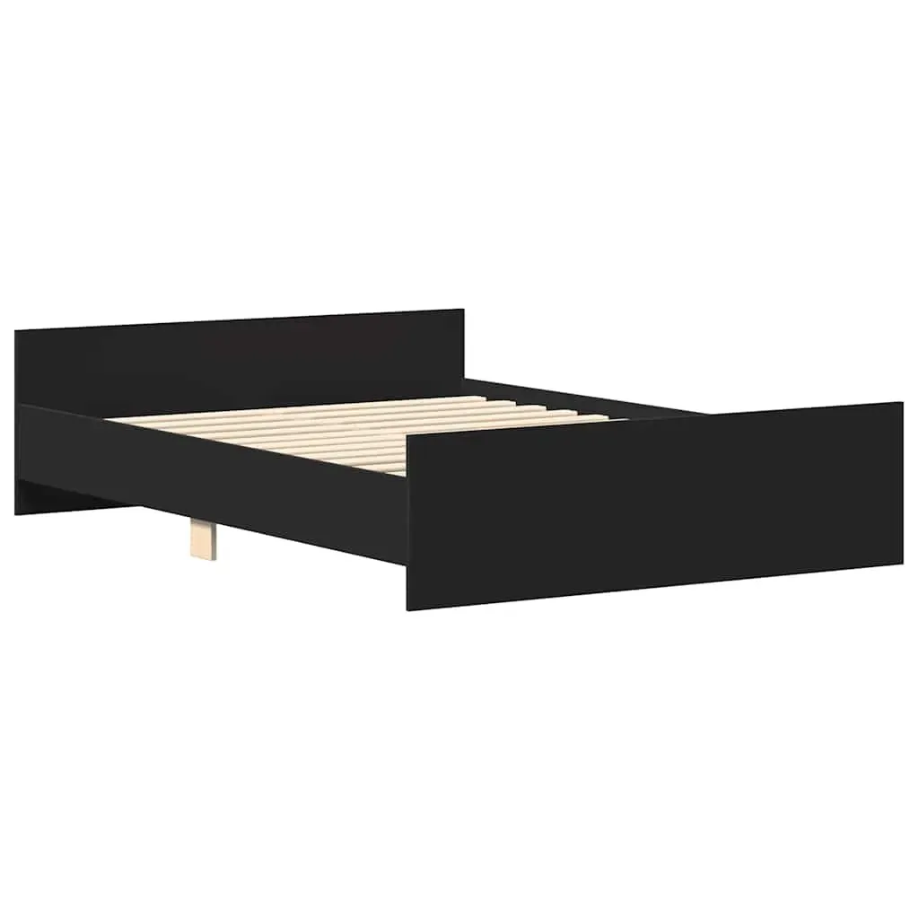 Bed Frame without Mattress Black 135x190 cm Price