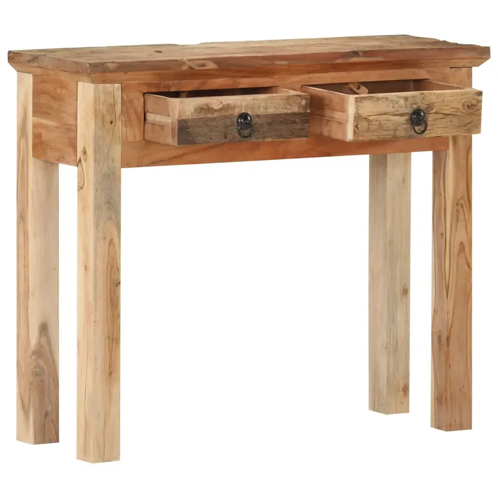 Console Table 90.5x30x75cm Solid Acacia Wood and Reclaimed Wood Price
