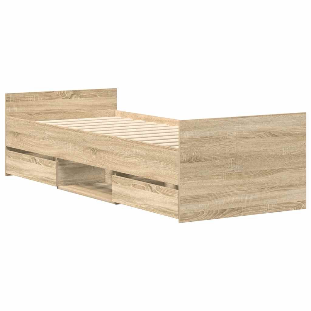 Bed Frame without Mattress Sonoma Oak 90x190 cm Price