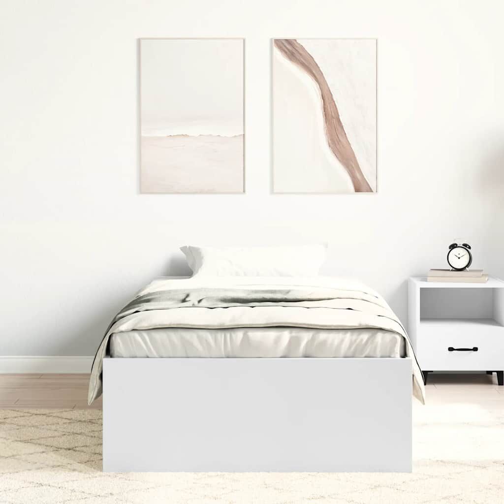 Bed Frame without Mattress White 90x190 cm Price