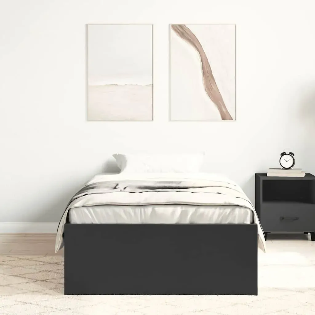 Bed Frame without Mattress Black 90x190 cm Price